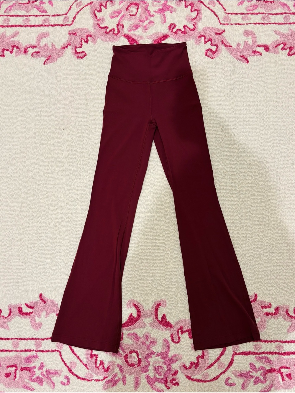 Lululemon Flare Leggings in Maroon